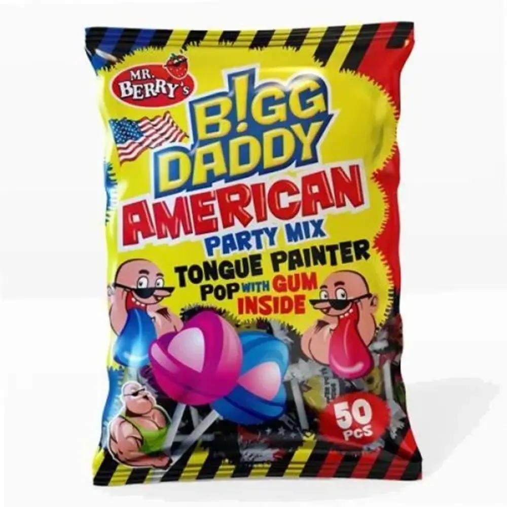Big Dady American Party Mix Lollipop 10Pcs